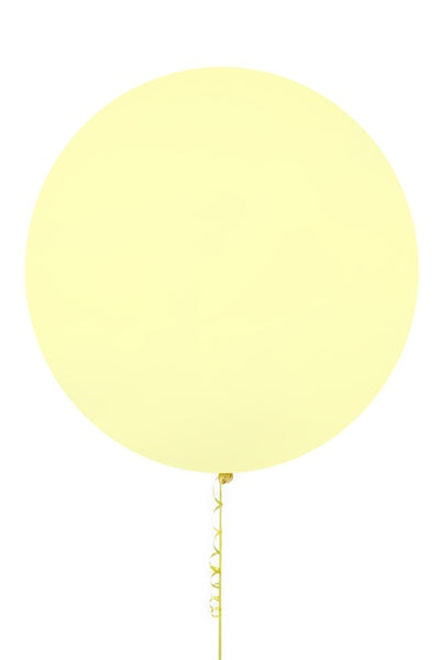 36" Macaron Pastel  Yellow Latex Balloon بالون ٣٦ بوصه - اللون اصفر فاتح