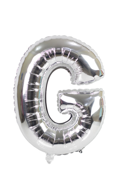 Letter "G" Silver Foil Balloon -حرف G سيلفر فويل بالون