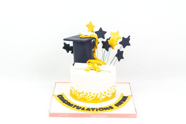 Round Graduation Cake - كيكة تخرج