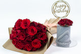 Birthday Cake with Bouquet - كيكه عيد الميلاد مع بوكيه
