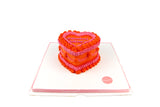 Orange Heart Birthday Cake - كعكة عيد ميلاد على شكل قلب