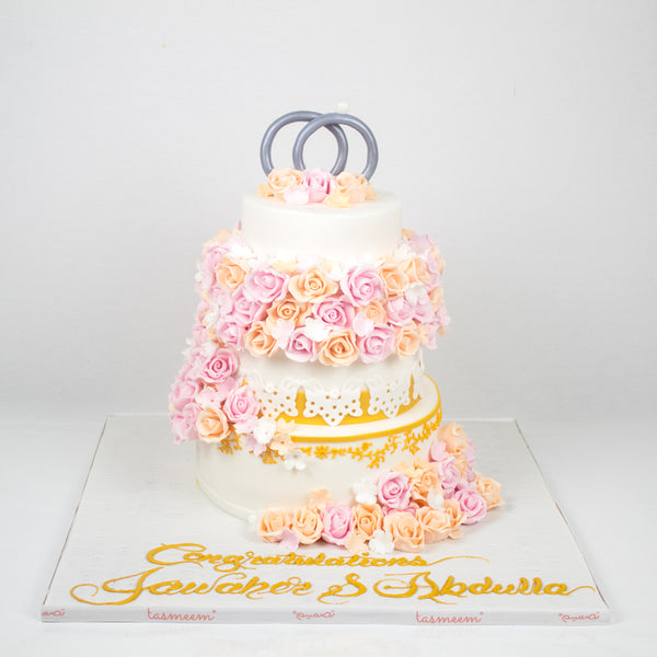 Floral Wedding Cake - كيكة زواج