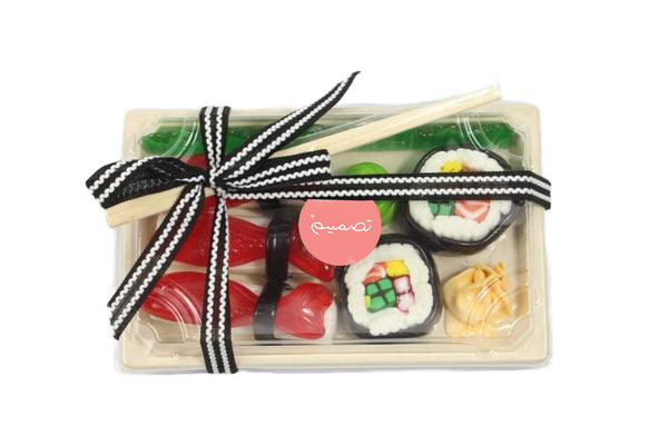 A Box of Sushi Shaped Hard Candy -علبه تحتوي على حلويات على شكل سوشي