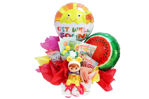 Get Well Soon Hamper (Yellow) - سله التمني بالشفاء ( أصفر )