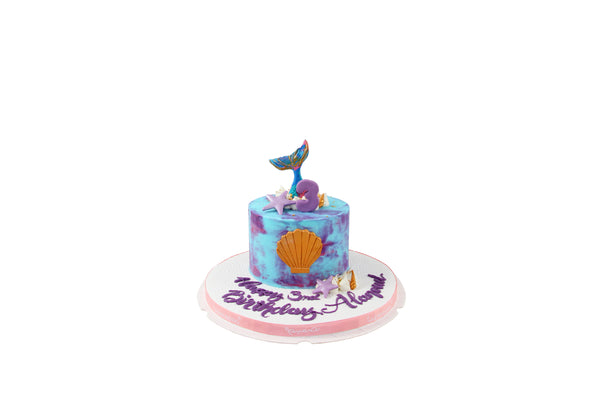 Purple Mermaid Tail Birthday Cake - كيكة يوم الميلاد