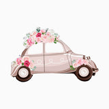 Bridal Car Shaped Foil Balloon بالون من الفويل على شكل سيارة العروس.