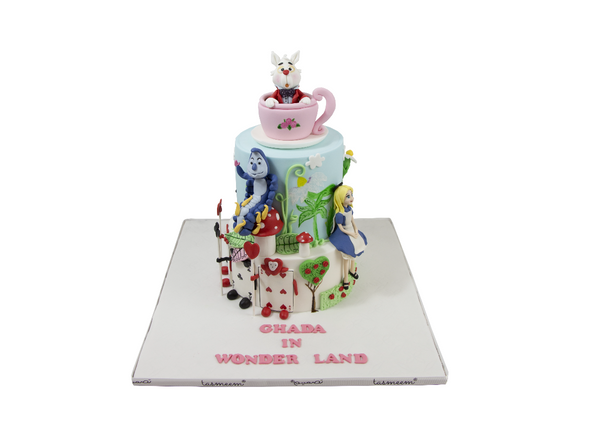 Wonderland Theme Cake - كيكة على شكل شخصيه كرتونيه