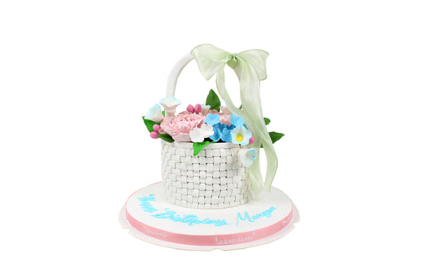 Flower Basket Birthday Cake - كيكة يوم ميلاد