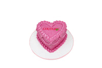 Heart-Shaped Pink Vintage Cake - كيكة يوم ميلاد