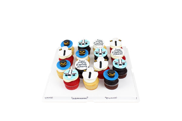 Pilot Theme Cupcake on a Board - كب كيك بتصميم خاص