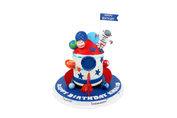 Astronaut Theme Birthday Cake كيكة يوم ميلاد