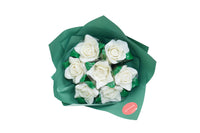 White Roses Lollipop Bouquet - باقة مصاصات علي شكل ورد ابيض