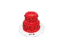 Layered Red Vintage Love Cake الكيكات