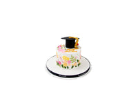 Floral Textured Graduation Cake - كيكة تخرج