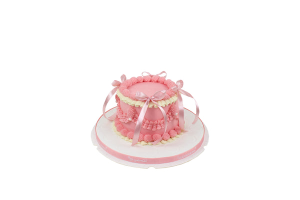 Pink Vintage Coquette Birthday Cake - كيكة يوم ميلاد