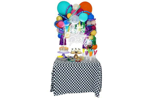 Let's Party Table and Balloon Arrangement  طاولة هيا نحتفل