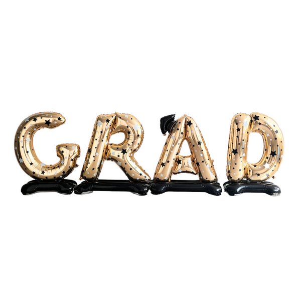 Standing GRAD Foil Balloon - Gold  بالون فويل للتخرج  قائم   - ذهبي