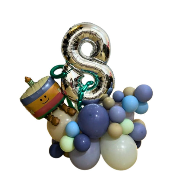 Birthday Number Balloon Arrangement تنسيق بالونات عيد ميلاد