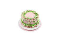 Pink & Green Vintage Birthday Cake - كيكة يوم ميلاد