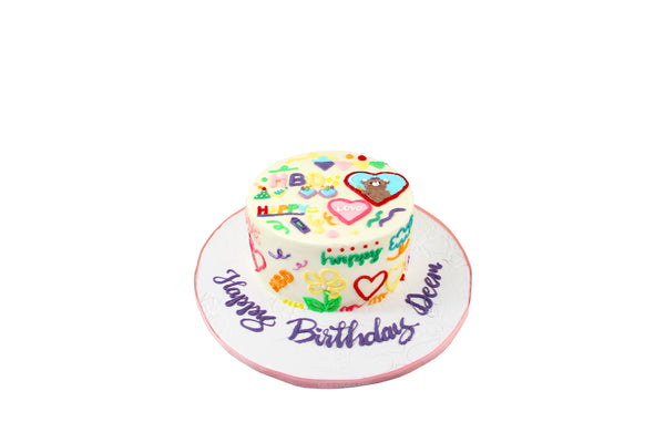 Doodle Birthday Cake - كيكة يوم ميلاد