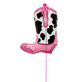 Pink Cow Print Cowboy Foil Balloon بالون فويل بنقشة بقرة وردية على شكل قبعة رعاة البقر