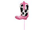 Pink Cow Print Cowboy Foil Balloon بالون فويل بنقشة بقرة وردية على شكل قبعة رعاة البقر