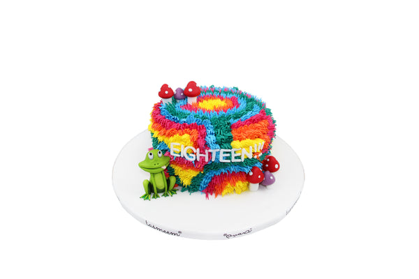Colorful Ribbit Birthday Cake كيكة يوم ميلاد