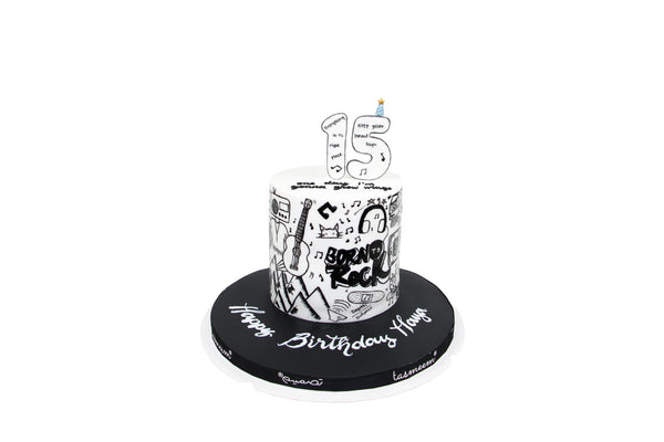 Born to Rock Birthday Cake كيكة يوم ميلاد