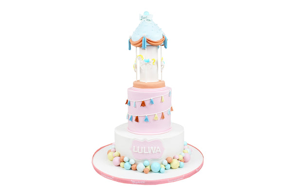 Pastel Carousel Birthday Cake - كيكة يوم ميلاد