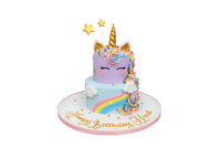 Two-Tiered Unicorn Birthday Cake كيكة يوم ميلاد