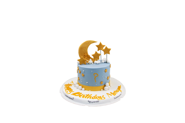 Moon & Star Birthday Cake- كيكة يوم ميلاد