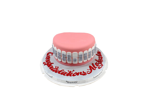 Braces Congratulation Cake - كعكة مبروك