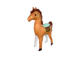 3D Horse Shaped Brown Foil Balloon بالون فويل بني على شكل حصان ثلاثي الأبعاد