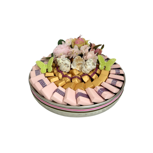 Ready-Made Chocolate Tray (Shell & Butterfly) تنسيق شوكولاته جاهزه ( قواقع وفراشات)