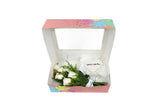 Birthday Gift Box - White Bloom and White Heart Mini Cake  مجموعه عيد الميلاد مكونه من بوكيه ورد أبيض وكيكه قلب ميني