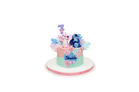 Pink & Blue Character Birthday Cake - كيكة يوم ميلاد