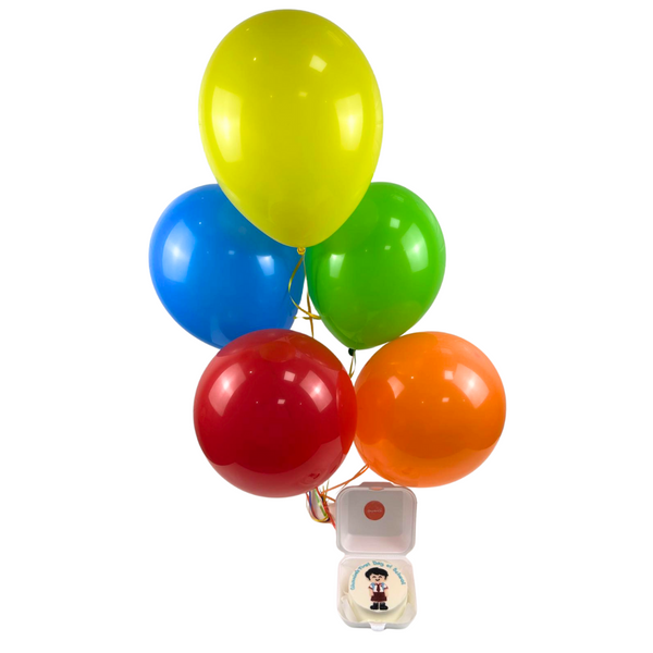 Boy - Back to School Mini Cake and Balloons ميني كيك بتصميم العوده للمدارس - ولد