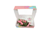 Birthday Gift Box - Pink Bloom and Mini Cake مجموعه عيد الميلاد مكونه من بوكيه ورد وردي وكيكه ميني