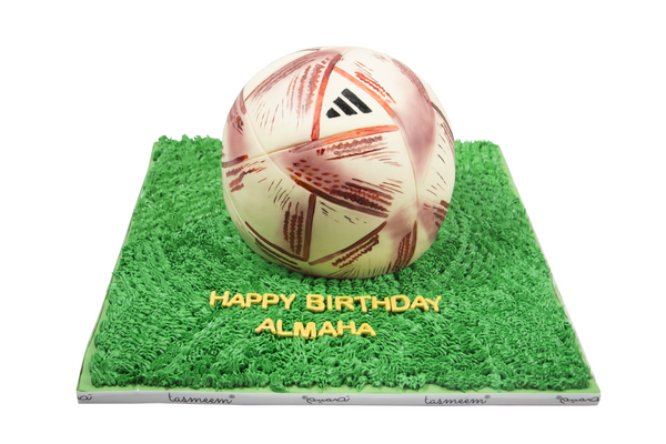 Football Shape Birthday Cake كعكة عيد ميلاد كرة القدم