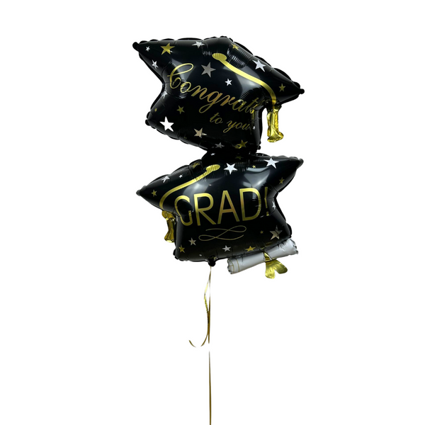 Congrats to you Grad Foil Balloon - Black. بالون فويل  التخرج  - أسود.