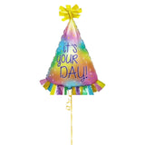 Happy Birthday Hat Shaped Foil Balloon بالون فويل على شكل قبعة عيد ميلاد سعيد