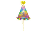 Happy Birthday Hat Shaped Foil Balloon بالون فويل على شكل قبعة عيد ميلاد سعيد
