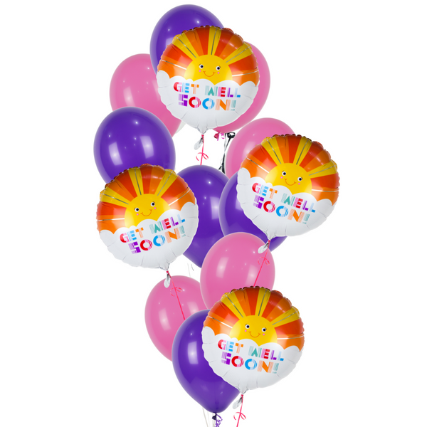 Balloon Bouquet - Get Well Soon (Orange) مجموعه من البالونات