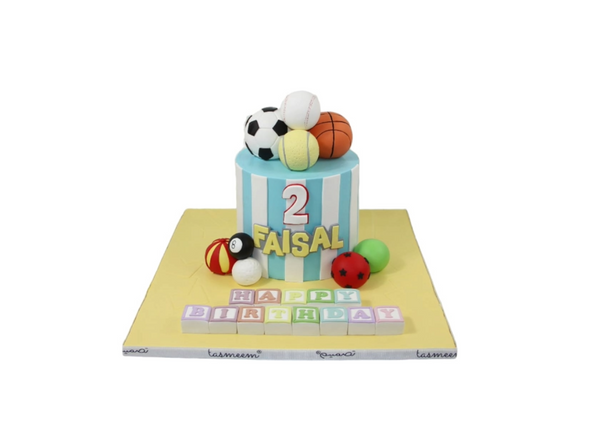 Sports Balls Birthday Cake - كيكة يوم ميلاد