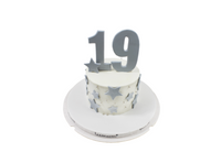 Silver Stars Birthday Cake -  كيكة يوم ميلاد