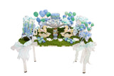 Blue Fantasy Treats Table Arrangement تنسيق طاولة حلويات بطابع من الخيال باللون الأزرق