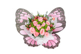 Pink Butterfly Bouquet  - بوكيه وردي شكل  فراشه