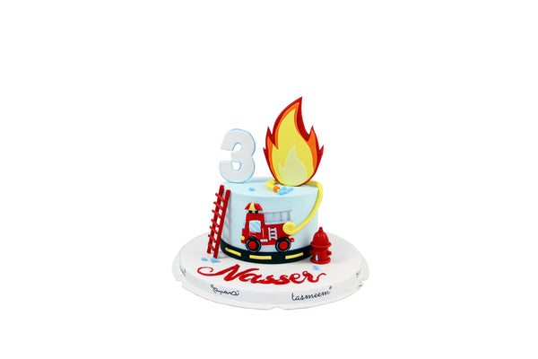 Fire Truck Birthday Cake - كيكة يوم ميلاد