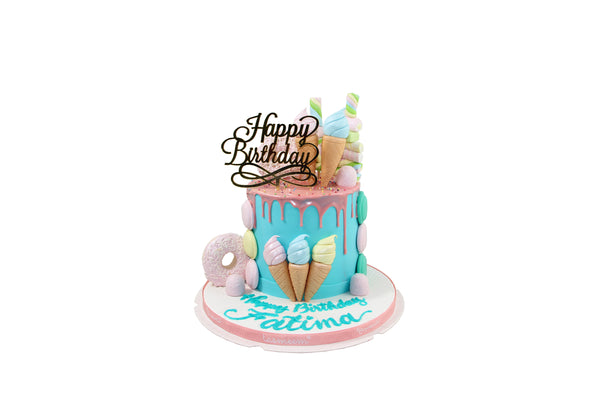 Pastel Mallows Birthday Cake  كيكة يوم ميلاد