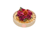 Gold Chocolate and Bloom Arrangement Round Tray تنسيق شوكولاته باللون الذهب